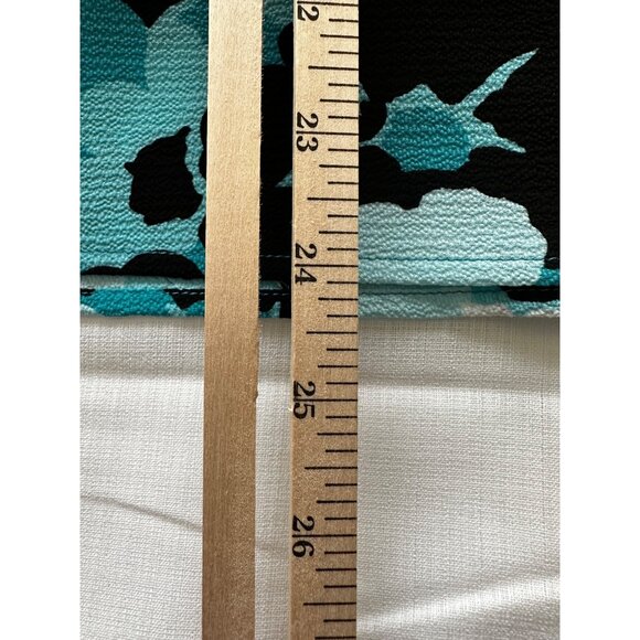 Michael Kors Blue Floral Print Dolman Sleeve Tie Waist Boxy Blouse 2X Lagenlook - Picture 7 of 8